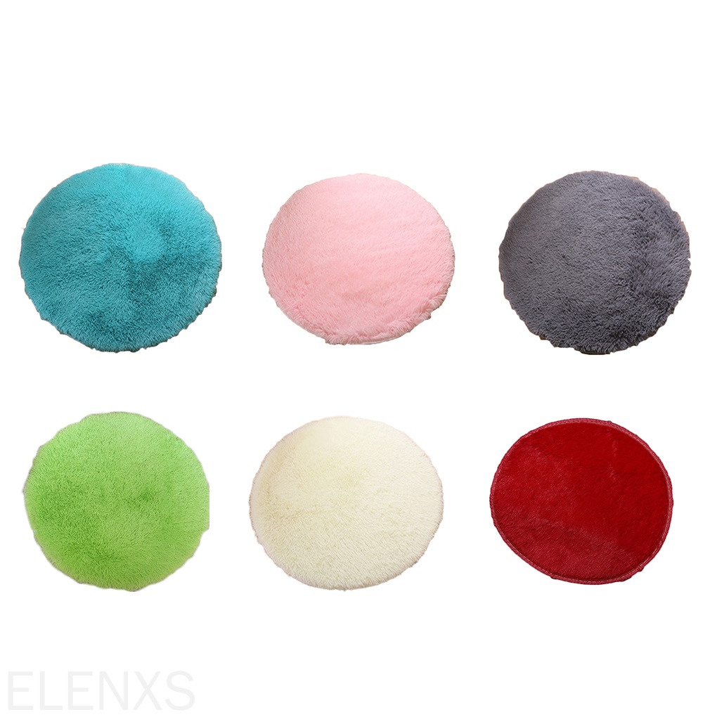 Thảm lông mềm hình tròn trang trí phòng khách/ngủ