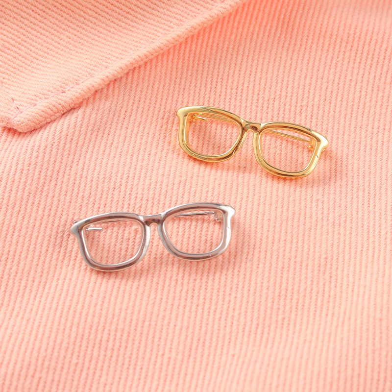 Ghim cài áo hình mắt kính 2 phong cách cho nữ