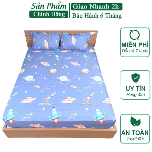 Ga Chống Thấm Cotton Cao Cấp - Ga Trải Giường Chống Thấm Cho Bé