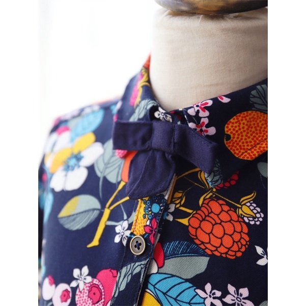 Áo váy bé gái BoBLi 4-10 tuổi  Áo vải hoa phong cách xuất dư 0922