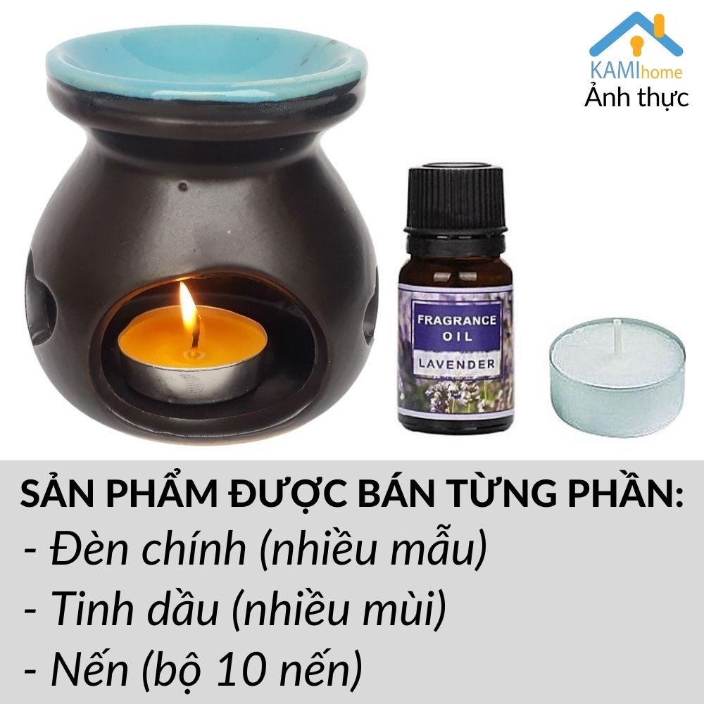 Đèn xông tinh dầu đốt nến thơm phòng đuổi muỗi Bảo hành bể vỡ (Mẫu Vẽ hoa và mẫu khác) mã 25013