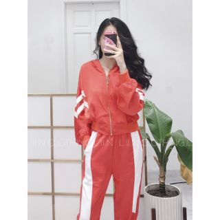 Set phi lụa thể thao có nón chạy viền kiểu dáng năng động(kèm video , hình thật sp)