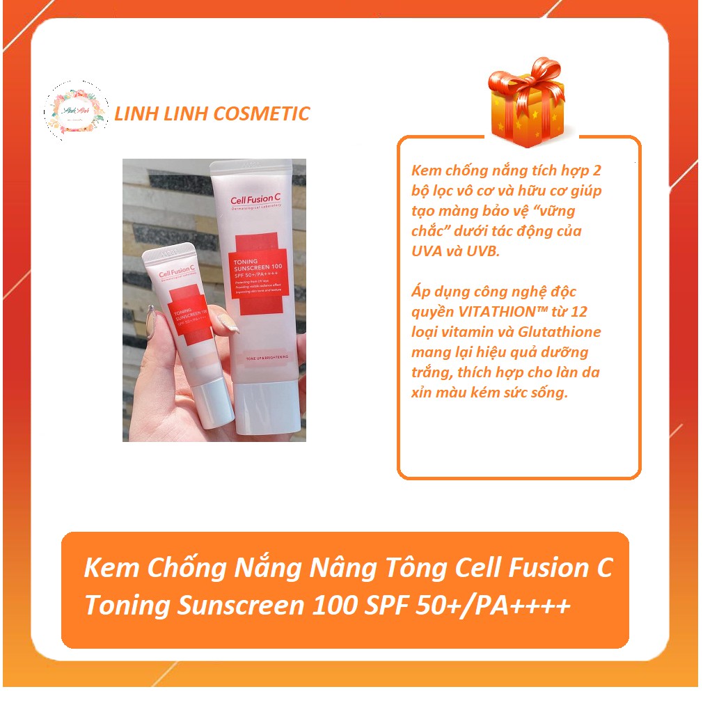 [tặng kèm băng đô] Kem chống nắng Cell Fusion C