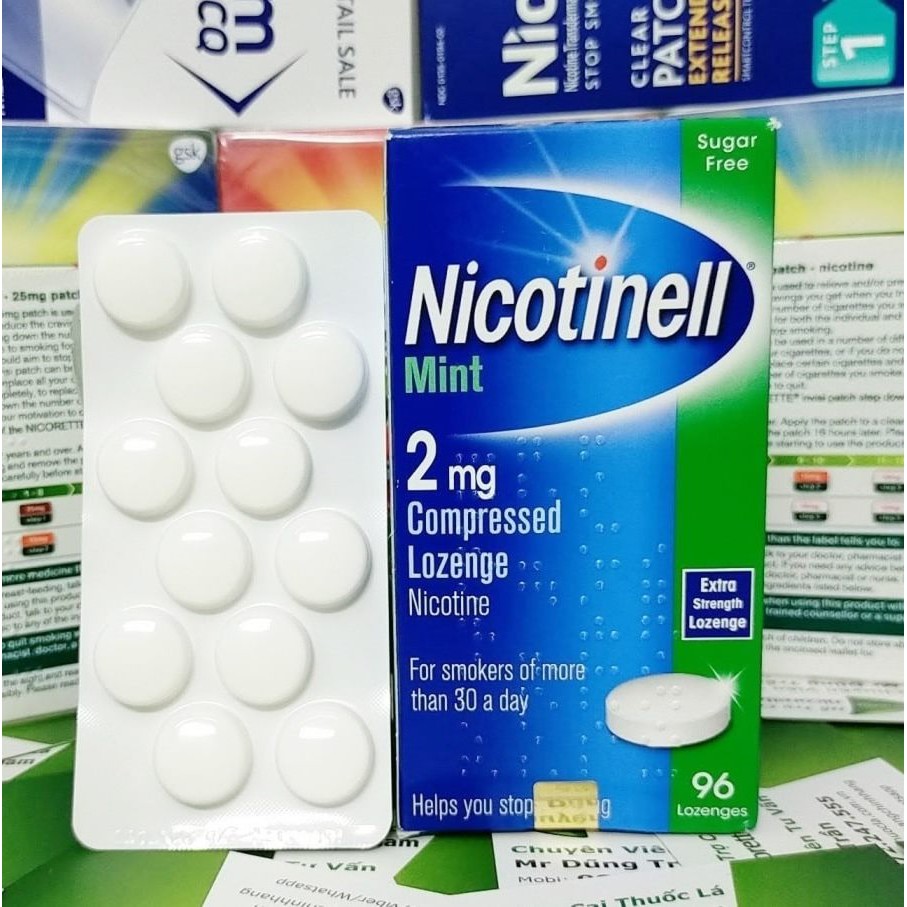 Kẹo cai thuốc lá Nicotinell 2mg dạng Ngậm 96 viên
