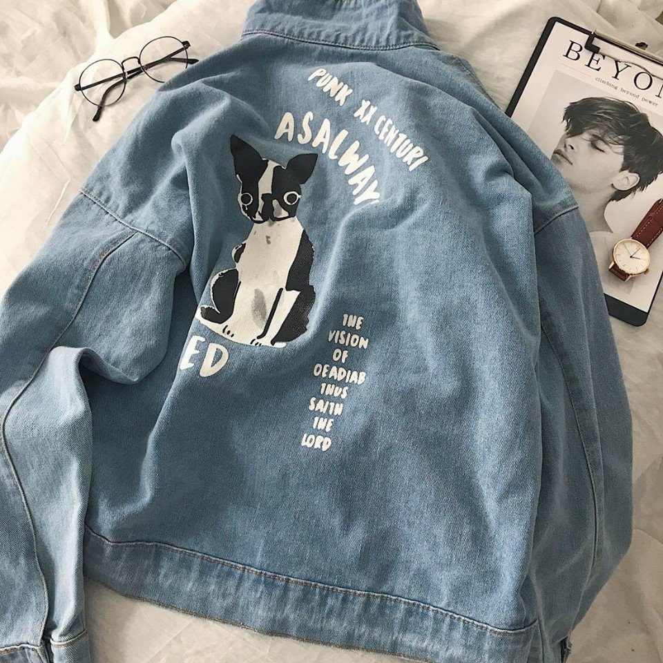 Áo khoác denim NAM NỮ UNISEX thời trang Angel fa-cat OT-95