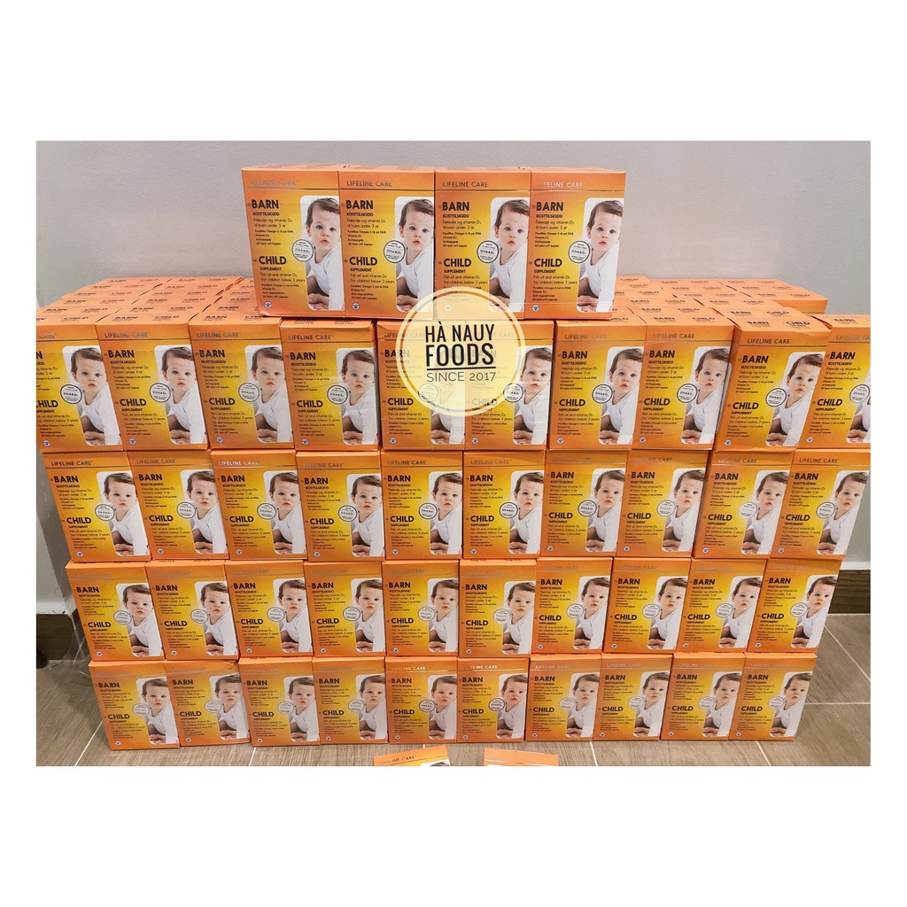 Dầu cá Kim Cương LIFELINE CARE BARN Omega 3, Vitamin D3 cho bé nội địa Na Uy - hộp 30 viên