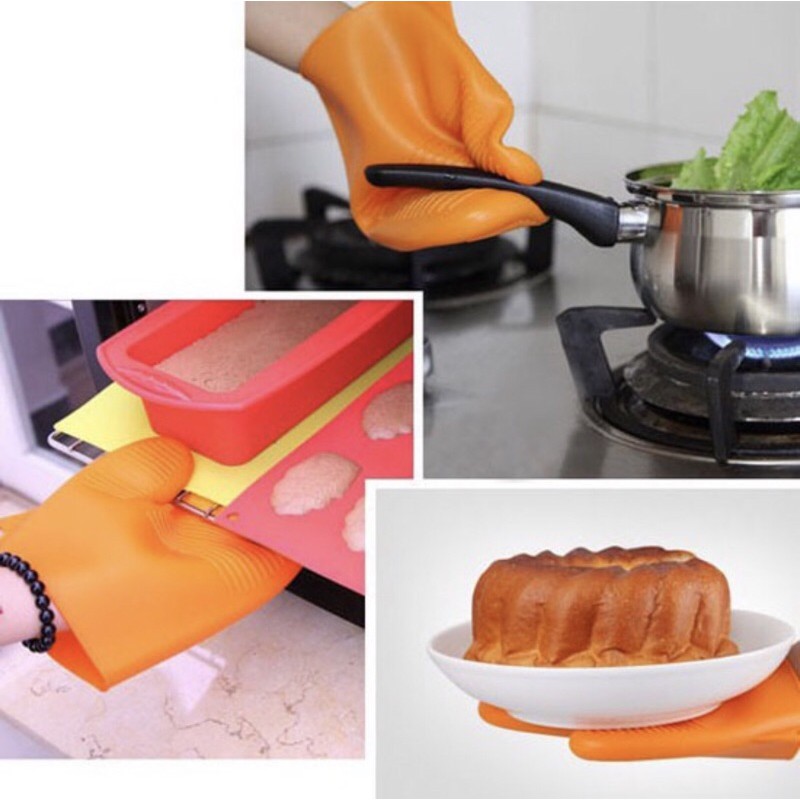 Găng tay silicon chống nóng, trơn, trượt