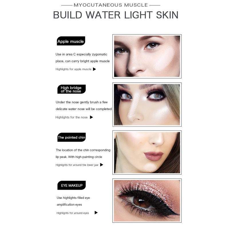 Gel Thạch Bắt Sáng Trang Điểm Mặt Và Cơ Thể Hiệu Pudaier