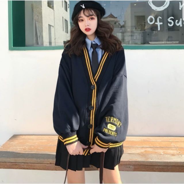 Áo khoác cardigan unisex vermont dưới 65kg - Áo khoác nữ cardigan dáng rộng - Áo khoác nỉ cardigan unisex hottrend | BigBuy360 - bigbuy360.vn