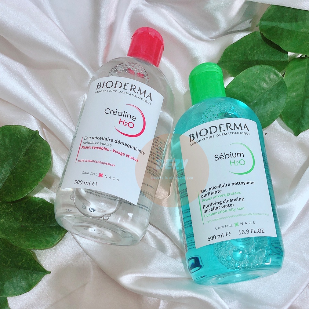 Nước Tẩy Trang Bioderma 500ml Chính Hãng - Sensibio Micellar Water Cho Da Nhạy Cảm Sebium Cho Da Dầu Mụn - Skincare Dezy