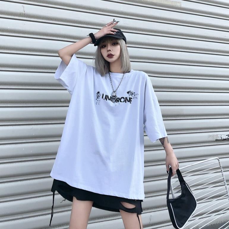 Áo thun nam nữ unisex tay lỡ AD67 PHG, áo phông tay lỡ unisex form rộng oversize