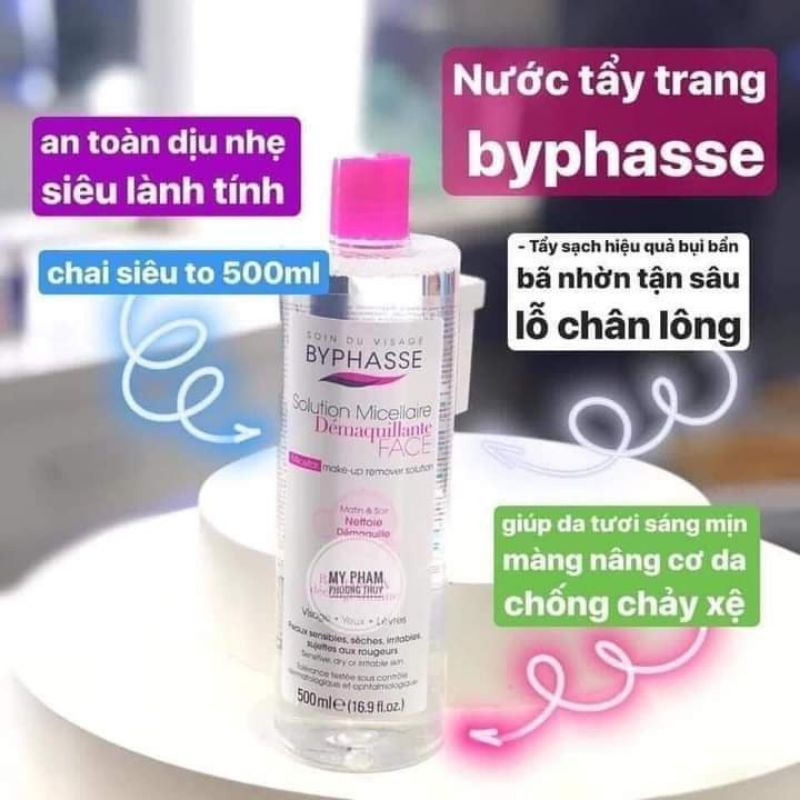 [Chính Hãng] Nước Tẩy Trang Byphasse 500ml - Nuoc tay trang Byphase 500ml