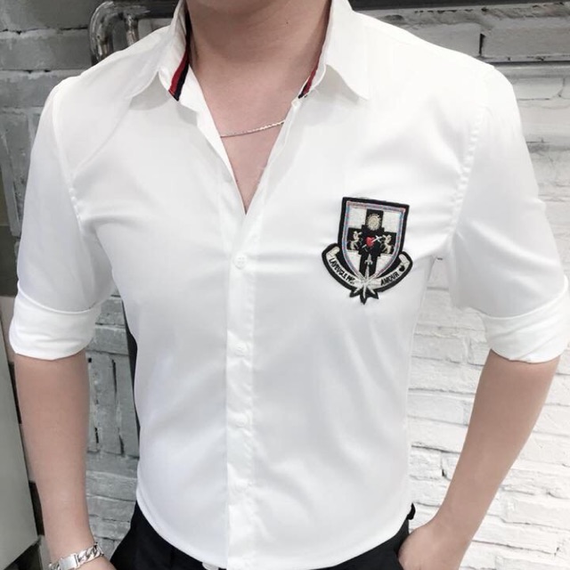 Áo somi lụa thêu họa tiết (chất vải cực đẹp)