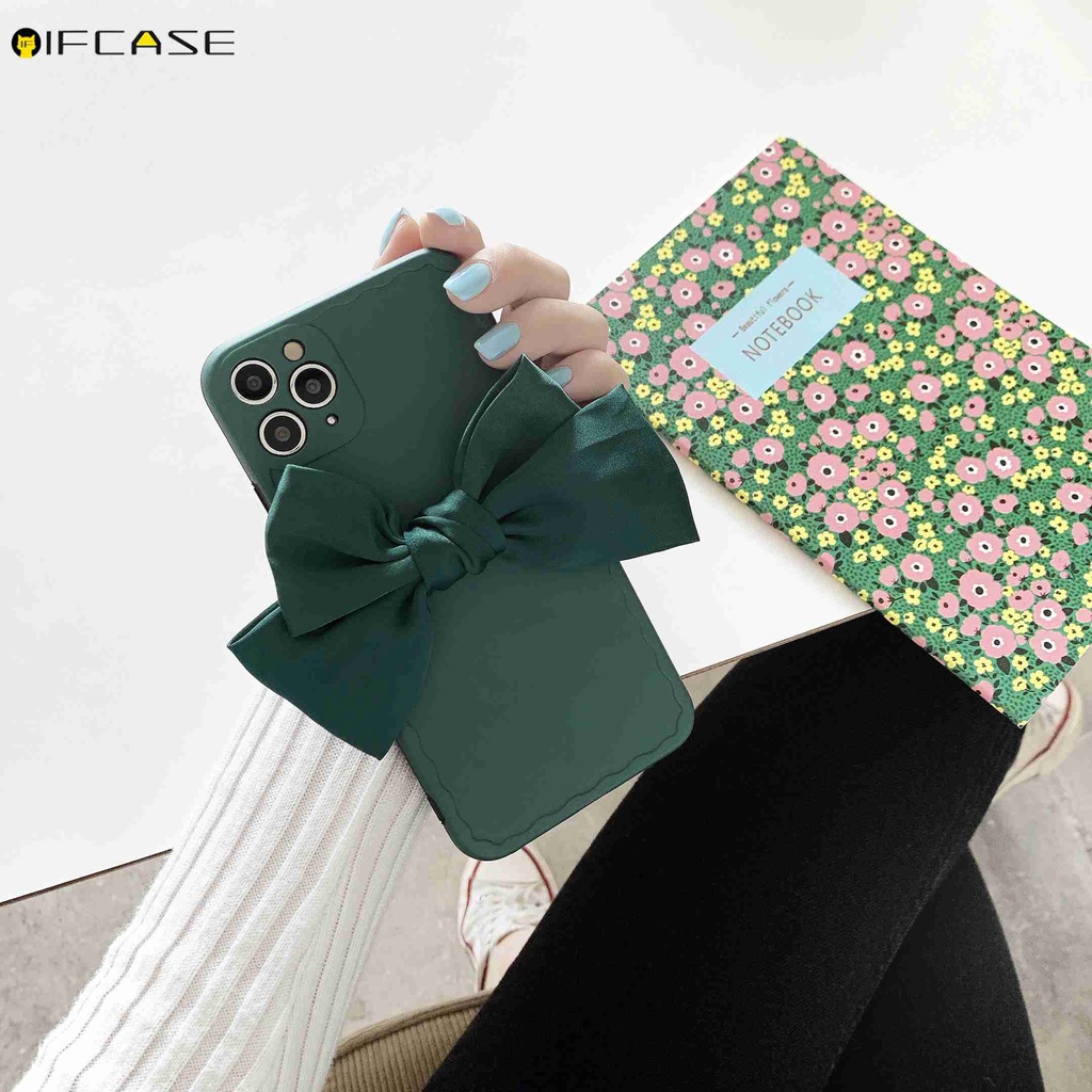 Ốp điện thoại đính nơ thời trang cho Iphone 13 12 Mini 12 11 Pro Max Xs Max Xr X 7 8
