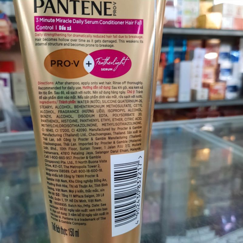 Dầu xả Pantene 3 phút diệu kì dưỡng chất ngăn rụng tóc 150ml