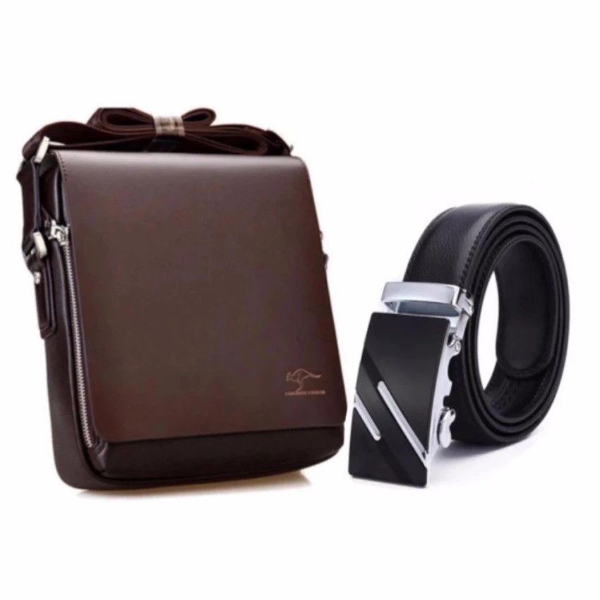 Túi đeo chéo Kangaru và thắt lưng da nam cao cấp 2VXB
