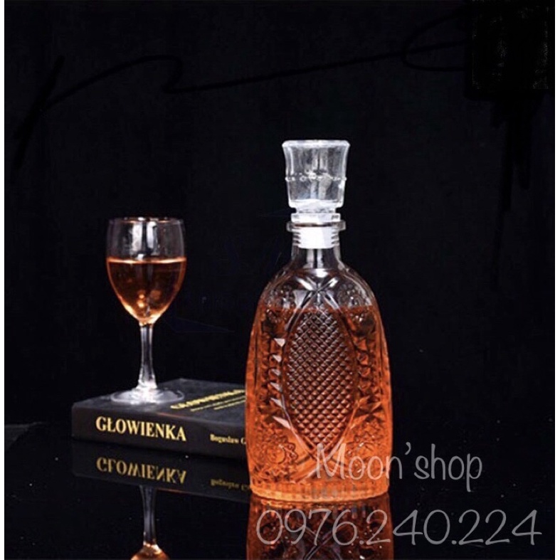Chai, Bình Đựng Rượu Thuỷ Tinh Đẹp Cao Cấp 950ml Mẫu Số L1