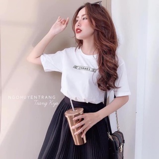 Sét bộ áo phông chân váy đen