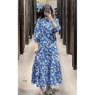 ĐẦM MIDI ZR XANH COBAL