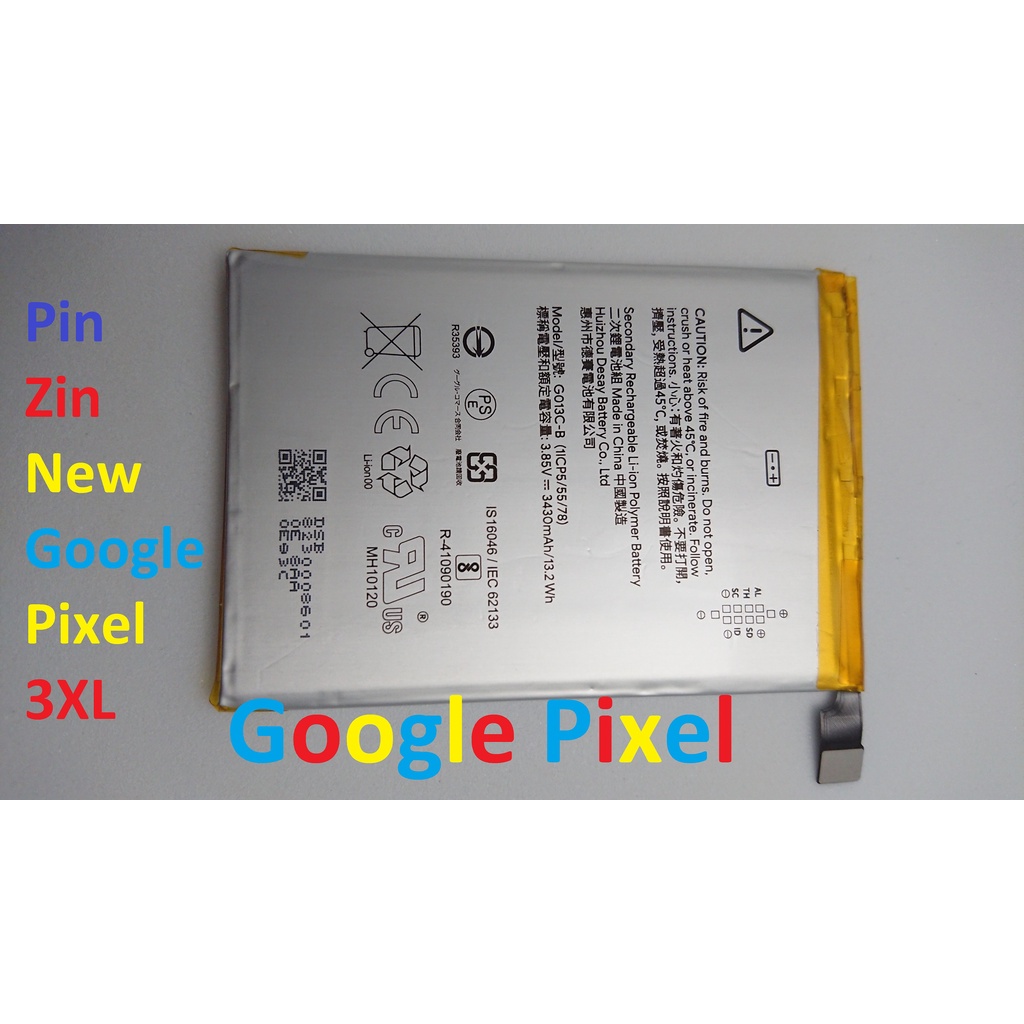 PIN ZIN NEW-ORIGINAL BATTERY GOOGLE PIXEL 3XL : G013C-B