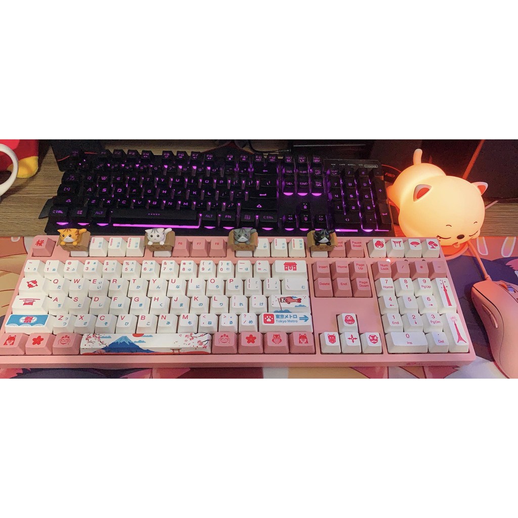 Keycap Mèo Con Trong Hộp Cute [Combo 4màu 99k] [HOT 2021]