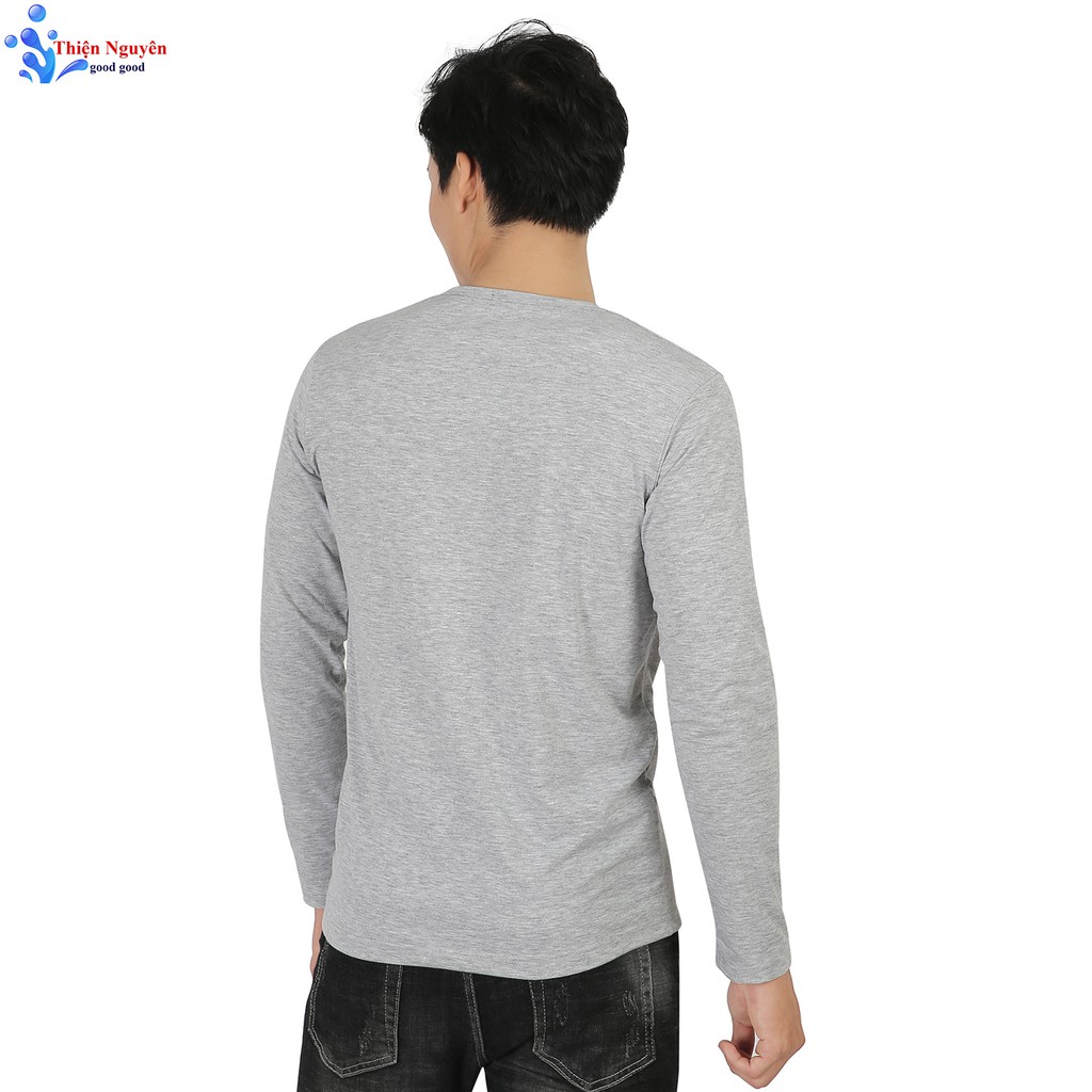 Áo thun nam dài tay cổ tròn body co dãn 4 chiều cao cấp (Thiện Nguyên shop) | BigBuy360 - bigbuy360.vn