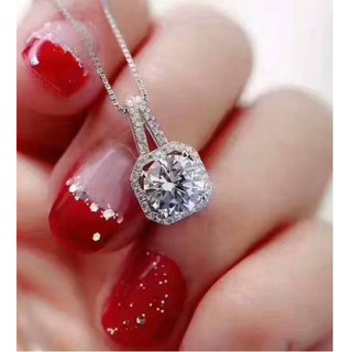 Dây chuyền mặt đá xi bạc 925