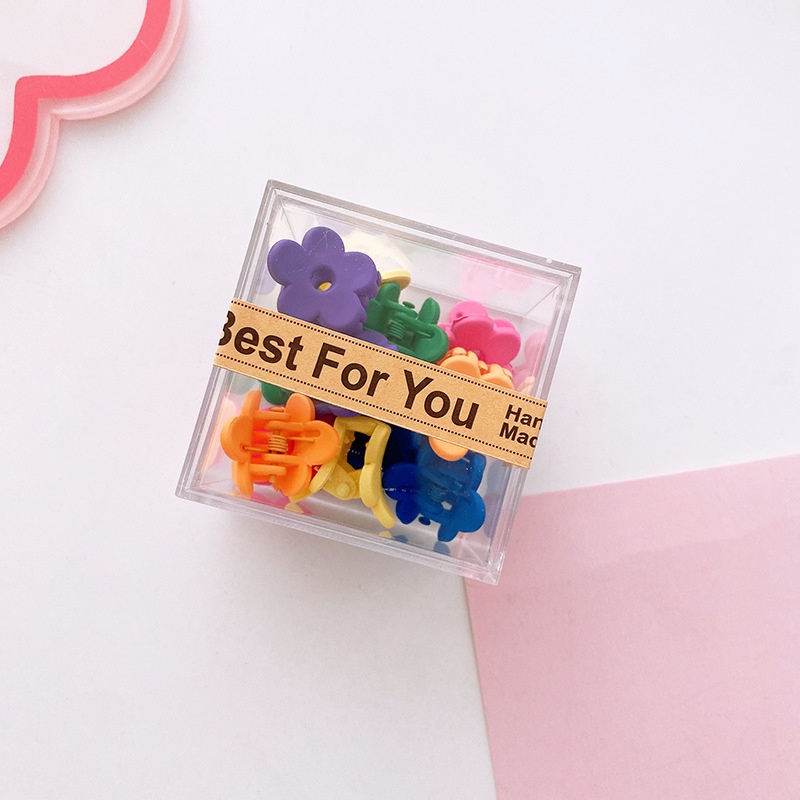 Set 12 Kẹp Tóc Nhỏ Nhiều Màu Sắc Phong Cách Hàn Quốc Cho Bé Gái