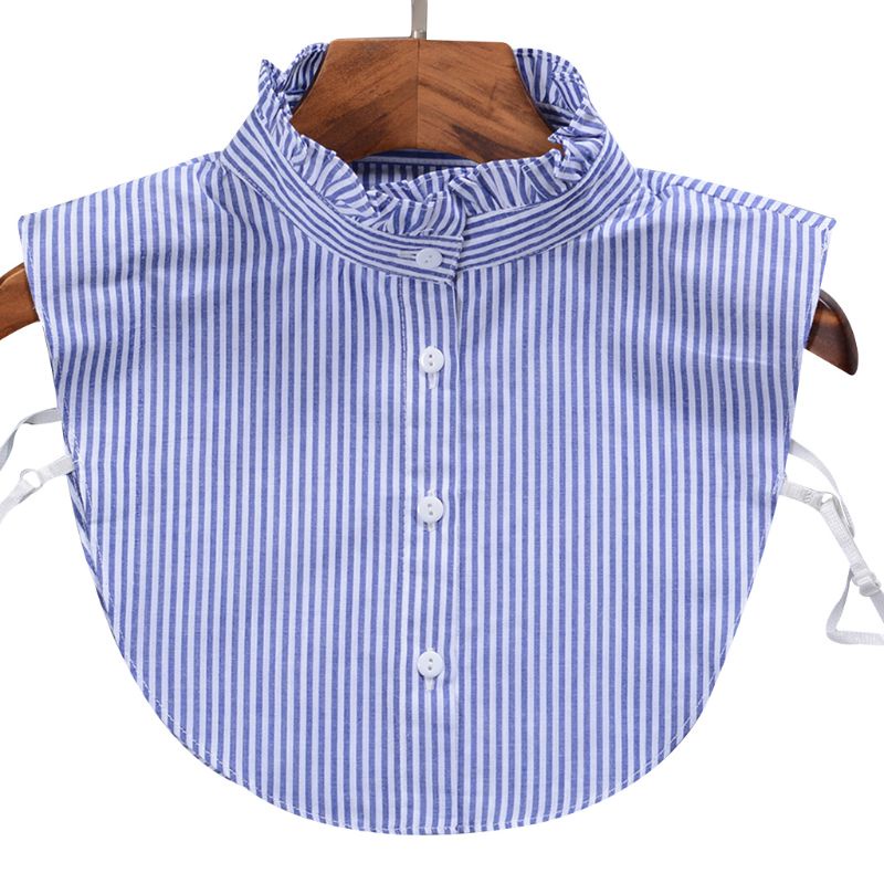 Cổ Áo Sơ Mi Giả Denim Phối Ren Thời Trang Cho Nữ