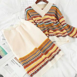 [ Ord ] Set áo chân váy len siêu xinh