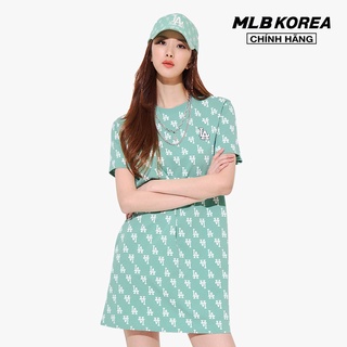 [SALE TRÊN 50%] MLB - Đầm mini ngắn tay phom suông Monogram 3FOPM0123-07MTL