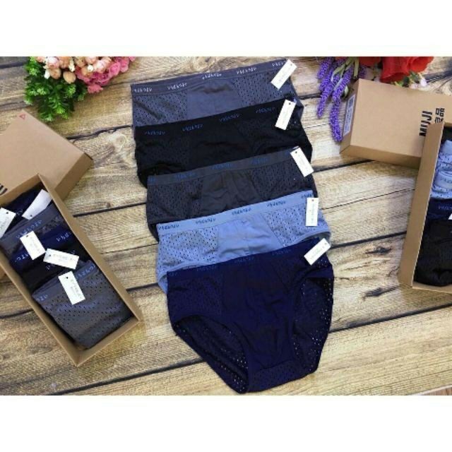 [ mới] Hộp 5 sịp chéo thông hơi cao cấp