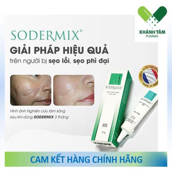 Sodermix Cream 15g - Dùng cho sẹo lồi, sẹo phì đại, chàm Sodemix _Khánh Tâm