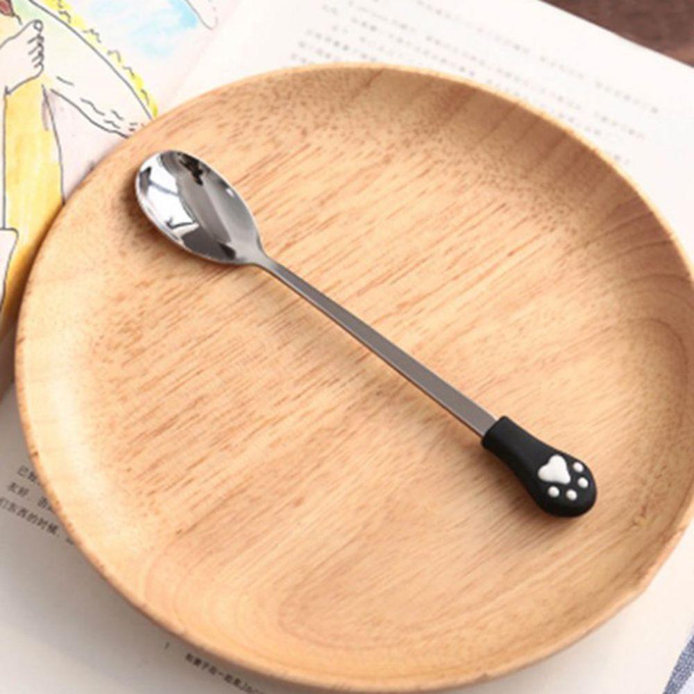 Muỗng Cà Phê Hình Chân Mèo Bằng Thép Không Gỉ Dễ Thương