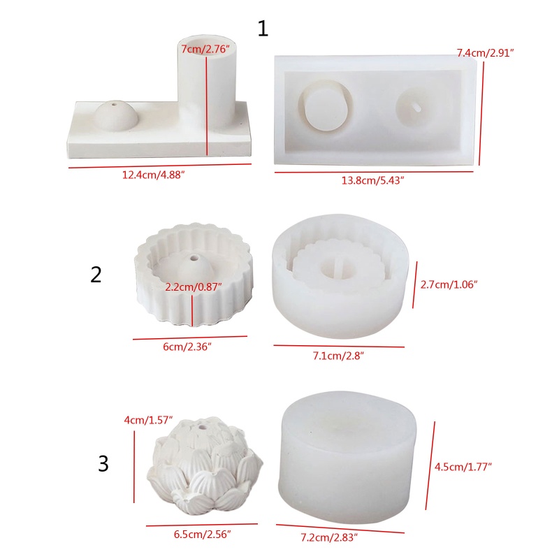 Khuôn Silicon Làm Giá Đỡ Bình Đốt Trầm Hương DIY Cr
