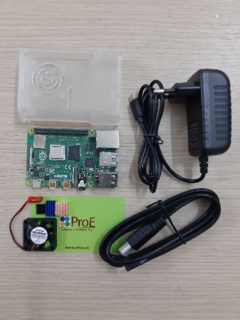 [Mã SKAMPUSHA8 giảm 8% đơn 300K] Bộ Raspberry Pi 4 (Model B) bản 2GB/4GB RAM (Combo cơ bản), bảo hành 01 năm