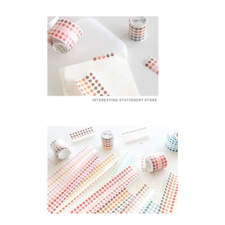 Cuộn nhãn dán chấm bi washi tape trang trí