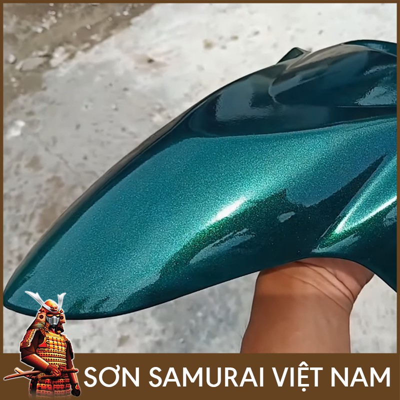 Màu Xanh Đậm Sơn Samurai - Combo Màu Xanh Ánh Kim 1144 Sơn Xịt Samurai