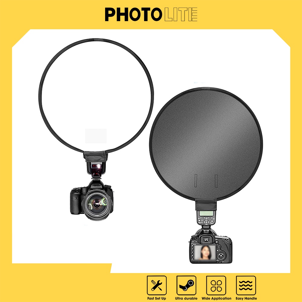 Tản sáng tròn 30 cm Photolite PA069 cho flash cầm tay có túi đựng