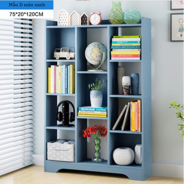 Kệ sách bằng gỗ dễ lắp ráp 120x75x20cm J0506 - HOM