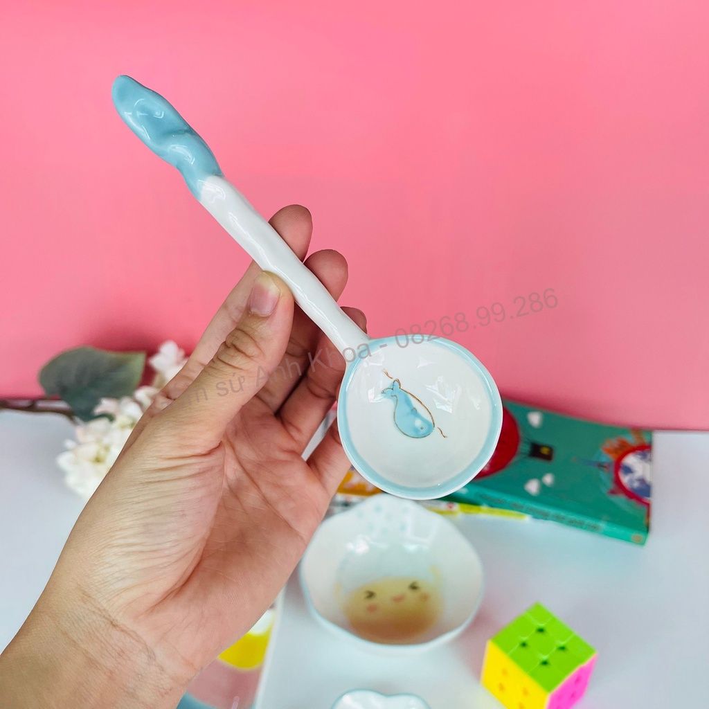 Bát Đĩa Decor, Chén Dĩa dễ thương, Bát ăn cơm Sét cầu vồng 4 món cực cute xinh yêu