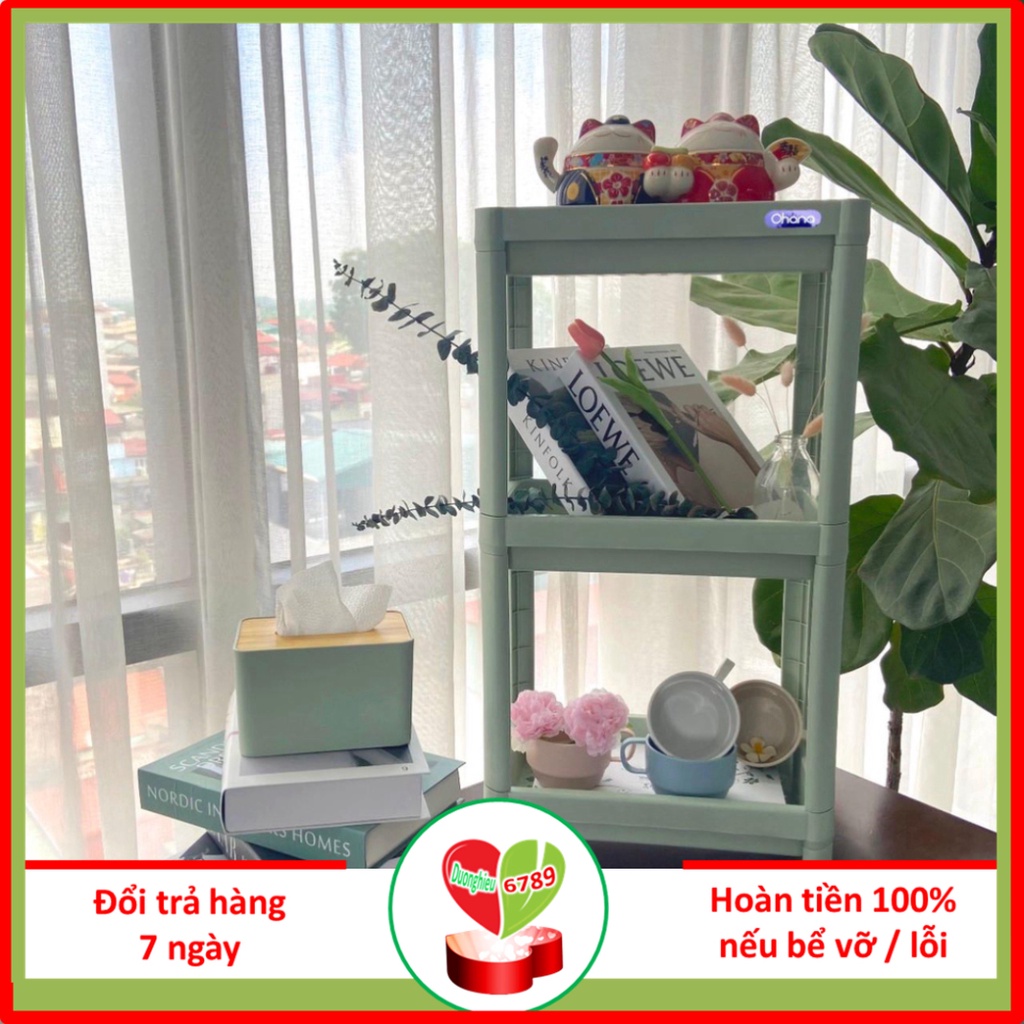 KỆ NHỰA OHANA, KỆ 2 TẦNG - 3 TẦNG ĐỰNG ĐỒ DÙNG ĐA NĂNG, THIẾT KẾ SIÊU ĐẸP MẮT