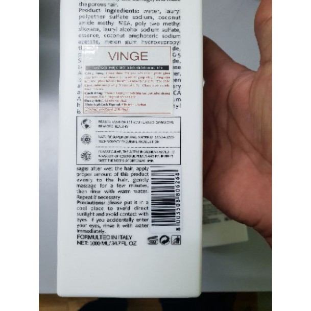 ✅[CHÍNH HÃNG] Cặp dầu gội xả vinge collagen 1000ml siêu mượt, lưu hương lâu. Mùi argan rất thơm.