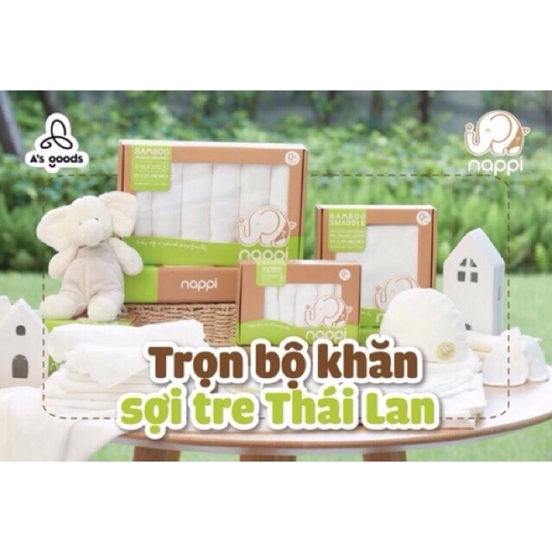 Khăn Đa Năng Sợi Tre Nappi 77*77cm