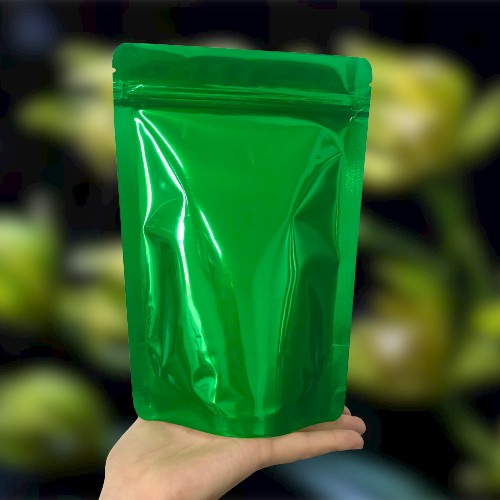 500gr-1kg TÚI ZIP MÀU XANH LÁ (1 mặt xanh, 1 mặt trong)