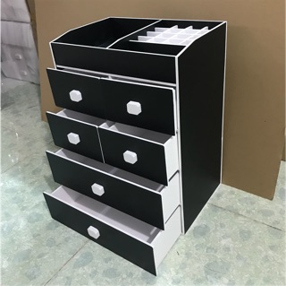 (Giá Gốc) Kệ đựng mỹ phẩm 5 tầng đen