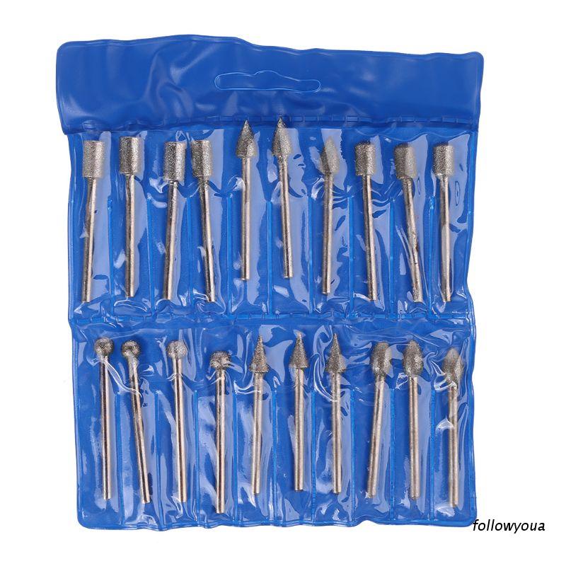Set 20 đầu mài kim cương 6x3mm