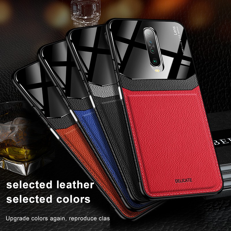 Ốp Điện Thoại Koosuk Mặt Da Acrylic Cứng Chống Rơi Phong Cách Retro Thời Trang Cho Xiaomi Redmi K30 K20 K40 Pro POC0 F2 F3