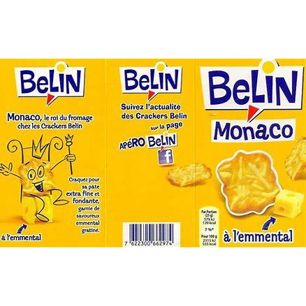 BÁNH MẶN BELIN MONACO VỊ PHÔ MAI EMMENTAL CHEESE 50G