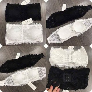 áo bra không dây có ren, áo mặc trong áo dây có chỗ để thêm miếng đệm mút